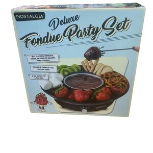 Nostalgia Stainless Steel Fondue Set, New, Never Used